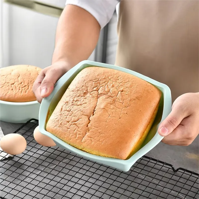 1/4pcs Silicone Square Cake Plate Non-Stick Brownie Pot with