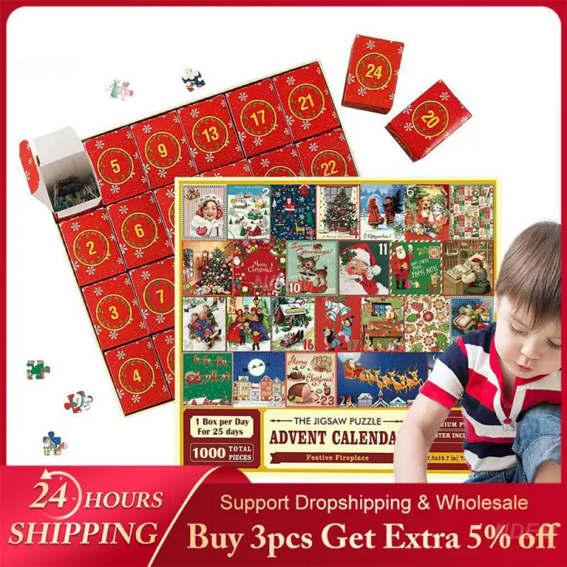 1PCS Christmas Puzzle Casual Puzzle Enhance Problem-solving Skills Holiday Gifts Blind Box Puzzle Develop Brainpower