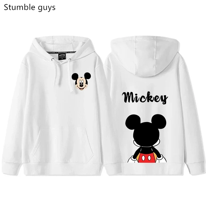 ديزني ميكي ماوس هوديي الخريف زوجين الزي الجديد الكرتون أفضل صديق الزي المرأة فضفاضة قناع السترة هوديي سترة أعلى