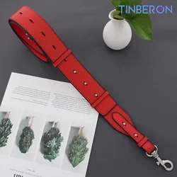 TINBERON Wide Shoulder Strap Genuine Leather Bag Strap Metal Hook Shoulder Bag Belt Strap Adjustable 95CM-110CM Bags Accessories