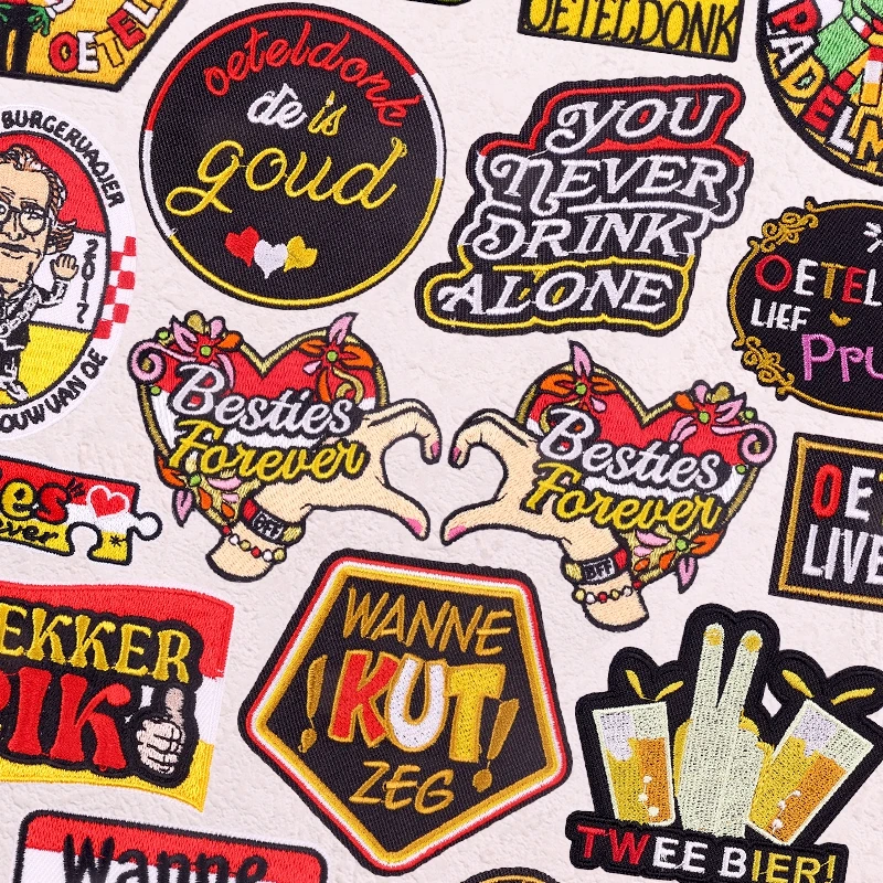 

Netherland Carnival Festival Decor Patch Oeteldonk Emblem Frog Iron On Embroidery Patches For Clothing Sewing Applique Stickers