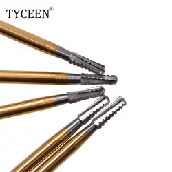 10pcs/box Dental Broken Crown Needle for break crown Endodontic Gold Plated Handle High Speed Dental Drill Dentist Tools 1958#