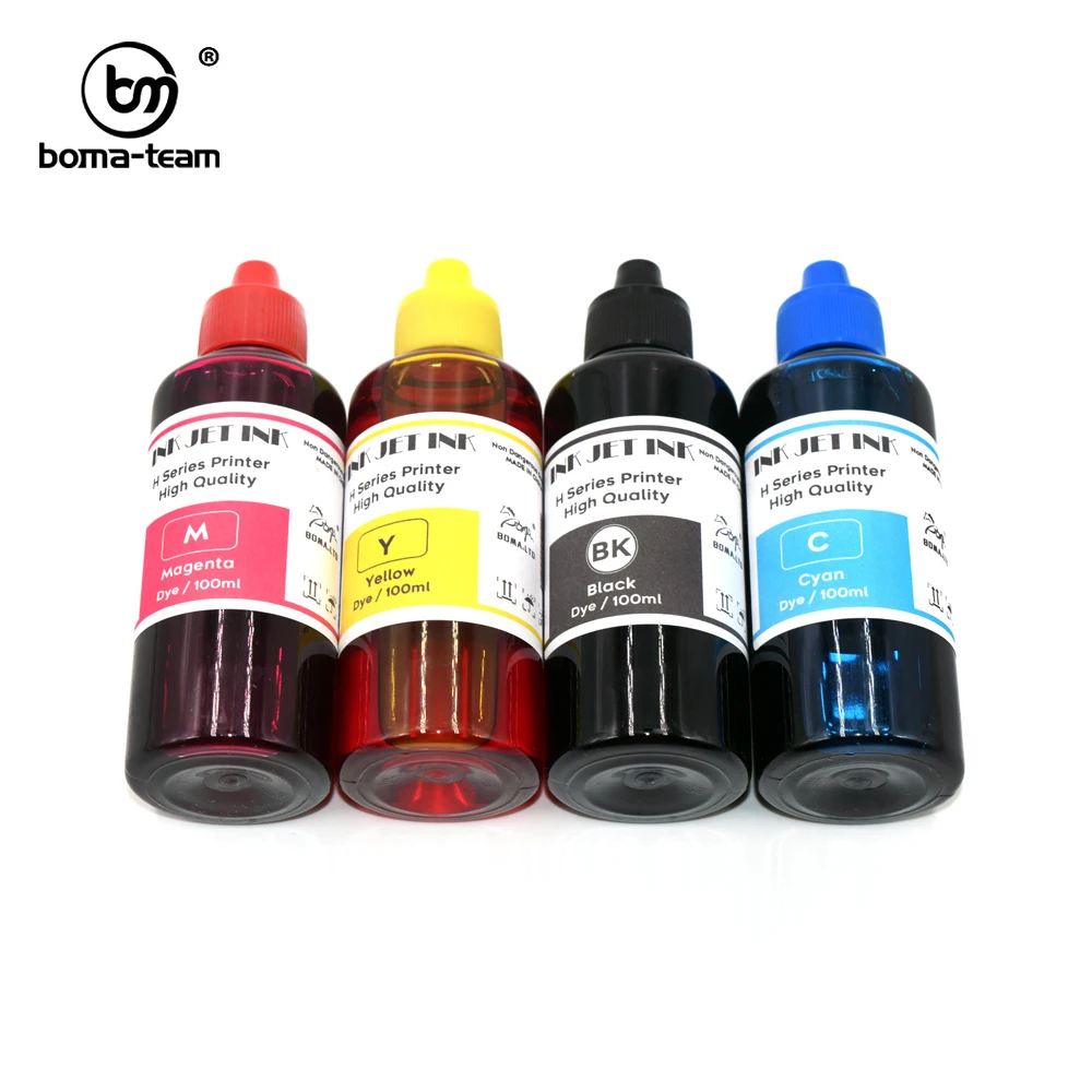 BOMA-TEAM 100ml 4colors 950XL 951 Refill Dye Ink For HP Officejet 8600 8610 8660 8100 8620 8615 8625 950 951 251 271DW Printers