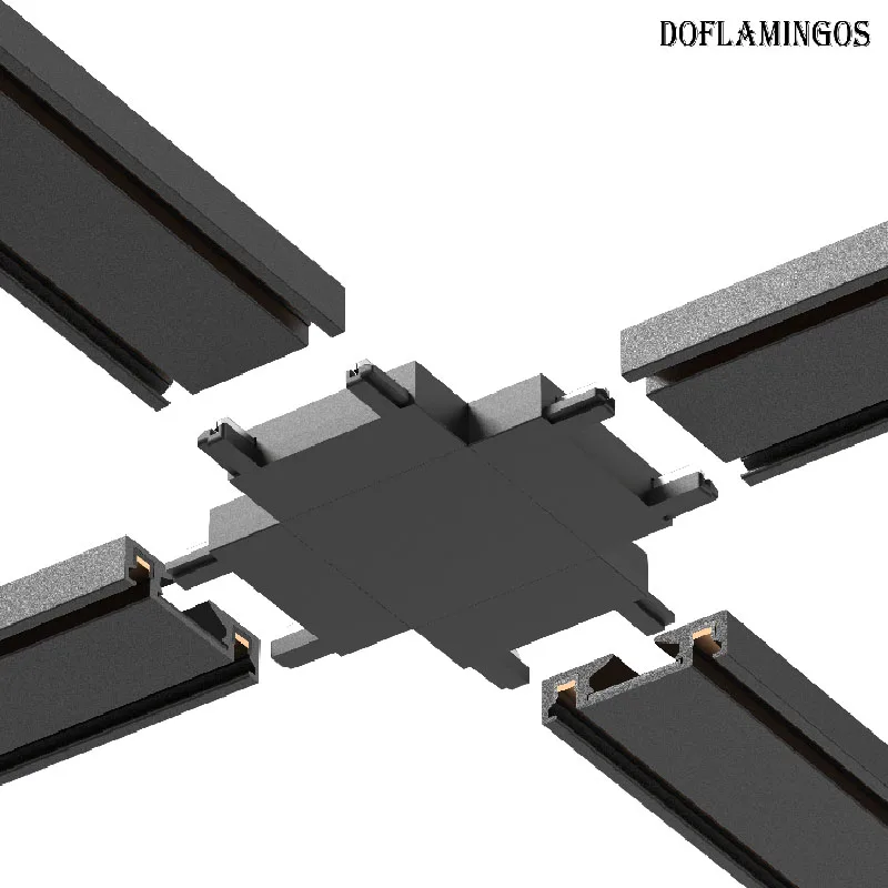 2024 NEW Ultra-thin Magnetic Track Light Accessories Straight Line Wiring Corner Reinforced Fixing Clip Integrated Power Supply