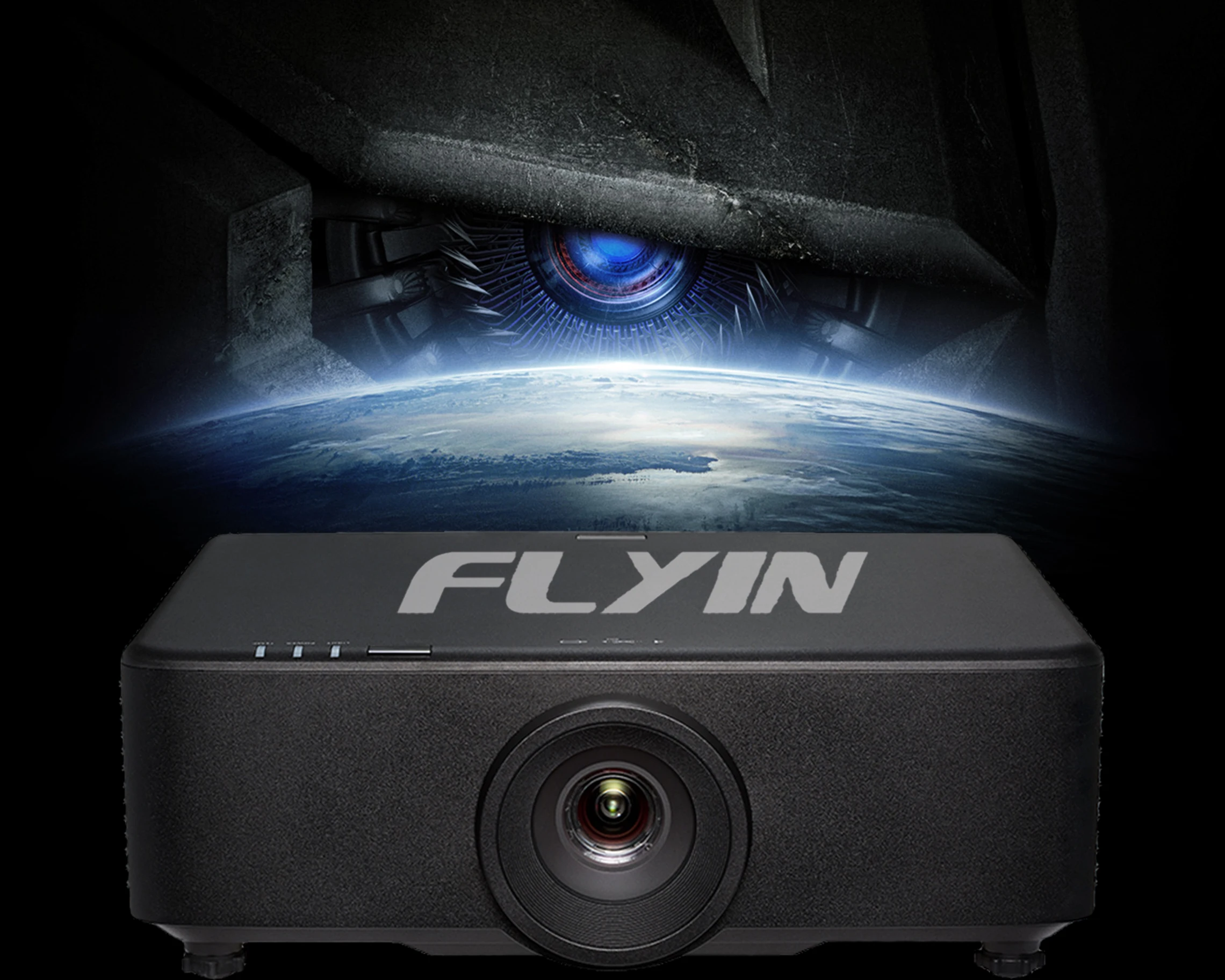 FLYIN 110000 ANSI Lumen DLP Outdoor Laser Projector 4K 16:10 3D Digital Projector Short Throw 3D Speakers WUXGA