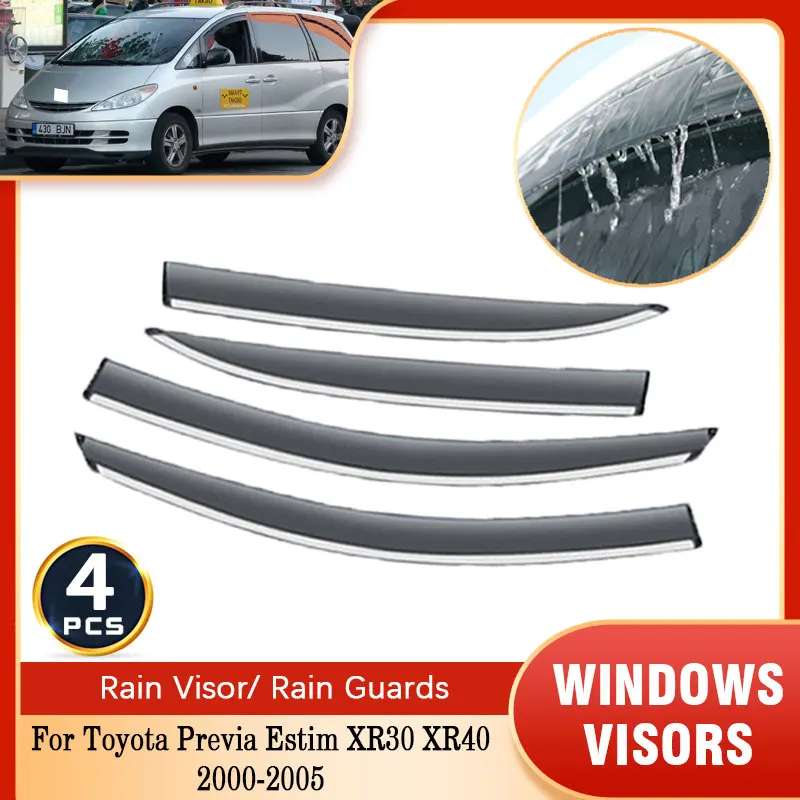 For Toyota Previa Estim XR30 XR40 2000~2005 Rain Sunshade Window Visor Windshield Deflectors Protective Cover Auto Accessories