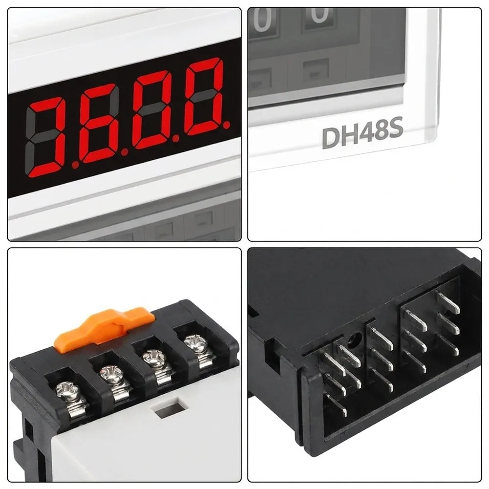 Adjustable Cyclic For Timer Switch with LED Display for Precise For Time Control 0. to 99h Infinite Loop Function