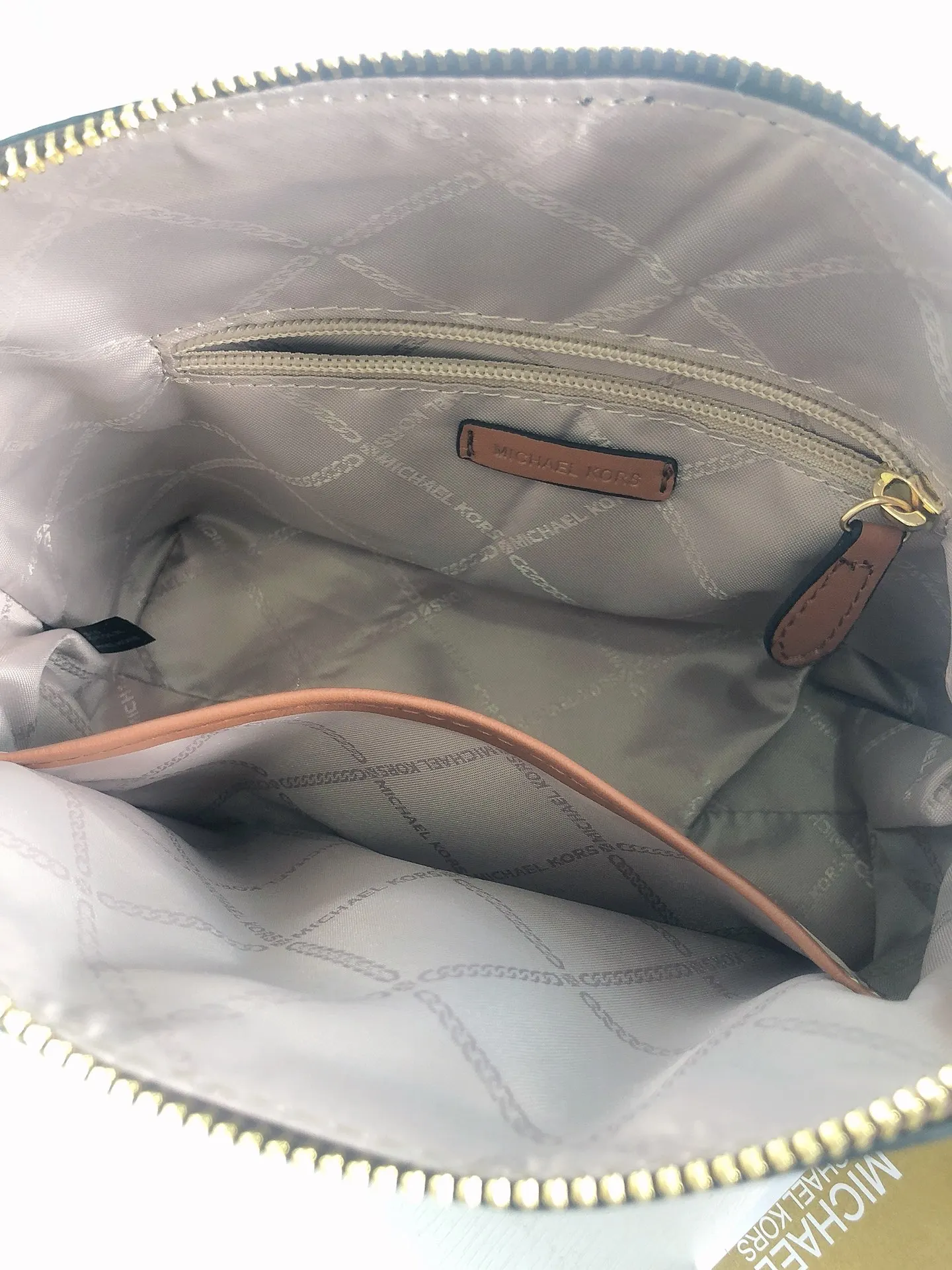 Michael Kors Women's Classic Fashion Shoulder Bag Retro Shell Shape Leather Double Layer Crossbody Bag Handbag Ladies' Gift