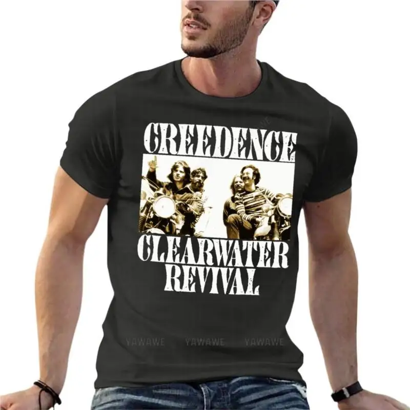 Creedence Clearwater Revival Bikers Oversize T Shirt Funny Men\'S Clothes 100% Cotton Streetwear Big Size Top Tee