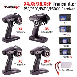 DUMBORC Transmitter Remote Control  2.4G 6CH X6 with P6FG Gyro Receiver LED Light Set  for 1/10 1/8 Crawler Axial SCX10 RC Car