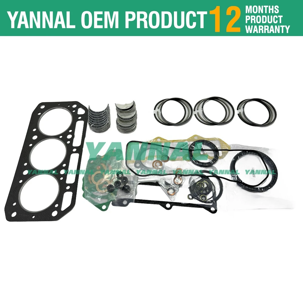 Kit de revisión de motor 3TNV84 para pieza de Tractor Yanmar US361CAB T2 T3 EF312T EF228