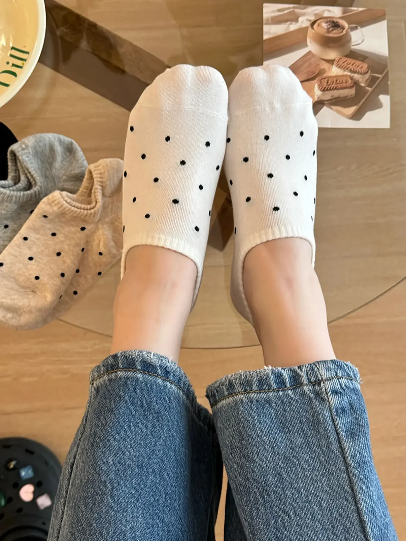 1/4/8/16 Pairs Random Women's Polka Dot Low Cut Socks, Comfortable, Sweat-Absorbent, Breathable & All-Match Casual Short Socks