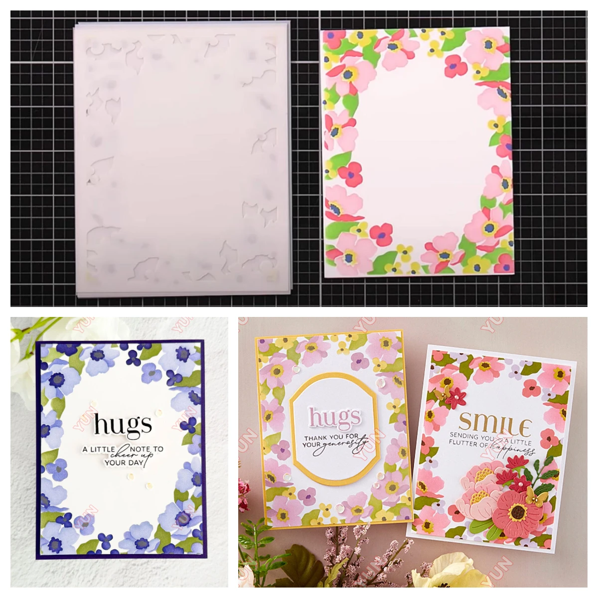 

Nature's Frame Flower Craft Layering stencils stack-up die diy 2025 new Scrapbooking Stencil Making Photo Album cards Handmade