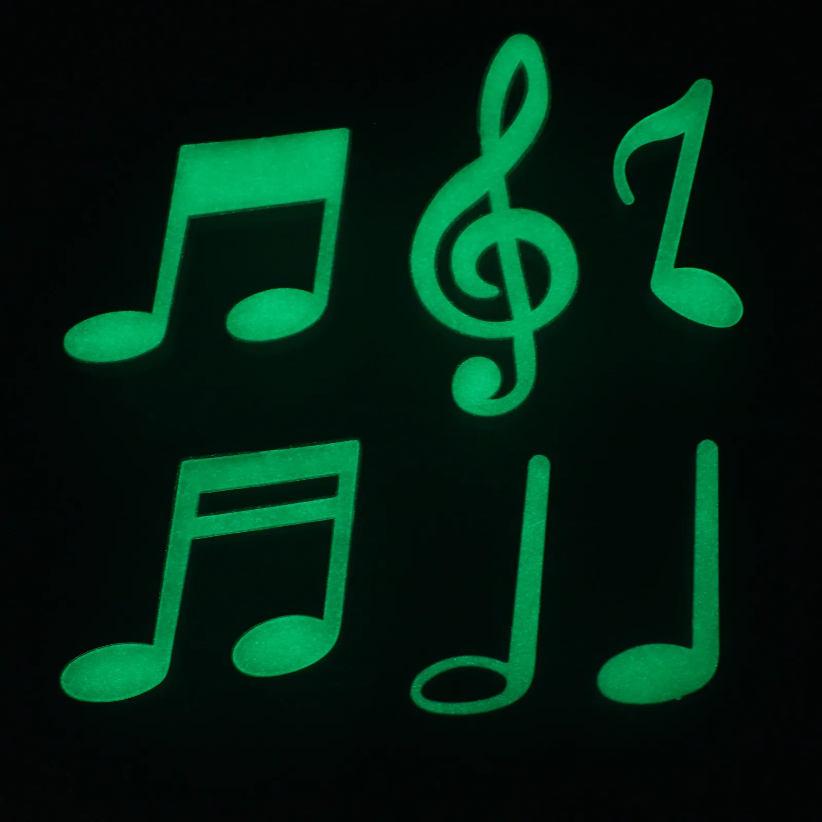 

1Set Music Note Pattern Wall Decals Bright Colorful Luminous Removable Eco Friendly Plastic Decals for Childrens Room Bedroom