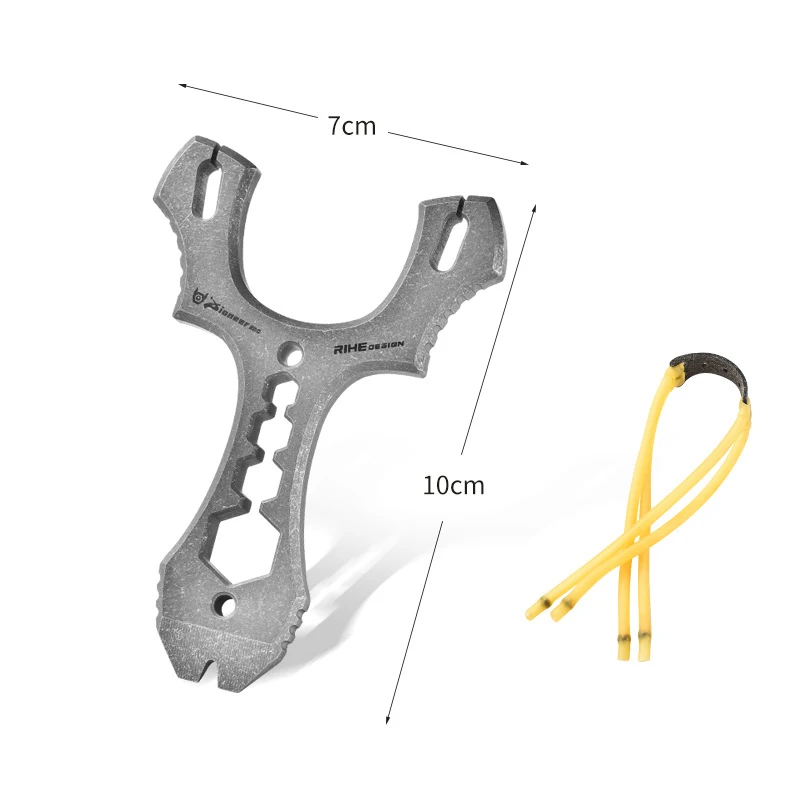 Titanium Alloy Slingshot Quick Press Multifunctional Camping Outdoor EDC Tool