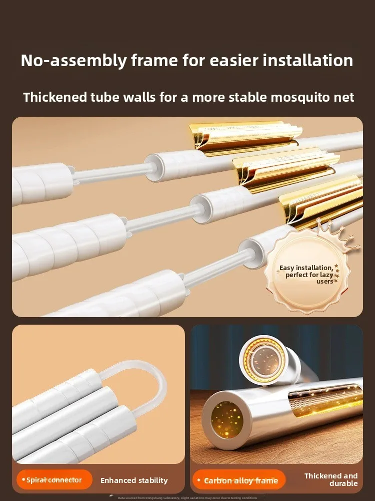 

2024 New Anti-Fall Mosquito Net Bedroom Use No Installation Mongolian Tent Baby And Child Full Wrap Bot Fall Protection
