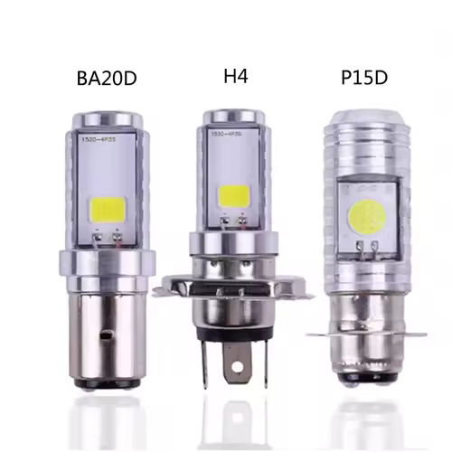 H4/P15D/BA20D 36W LED 2COB motorcycle headlight bulb 1400LM 6000K Hi/LO beam light - Image 7