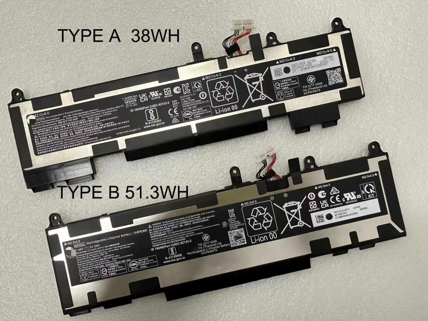 

Аккумулятор для ноутбука M64305-2D1 TPN-DB0K TPN-DB0P HSTNN-LB8W WP03XL для ноутбука серии Split X2 13-M000 11,58 В/38 Втч/51 Втч