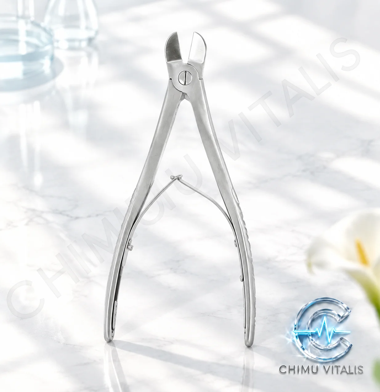 【CHIMU VITALIS】 Extended Crescent Rib Scissors Stainless Steel Instrument for Veterinary Use