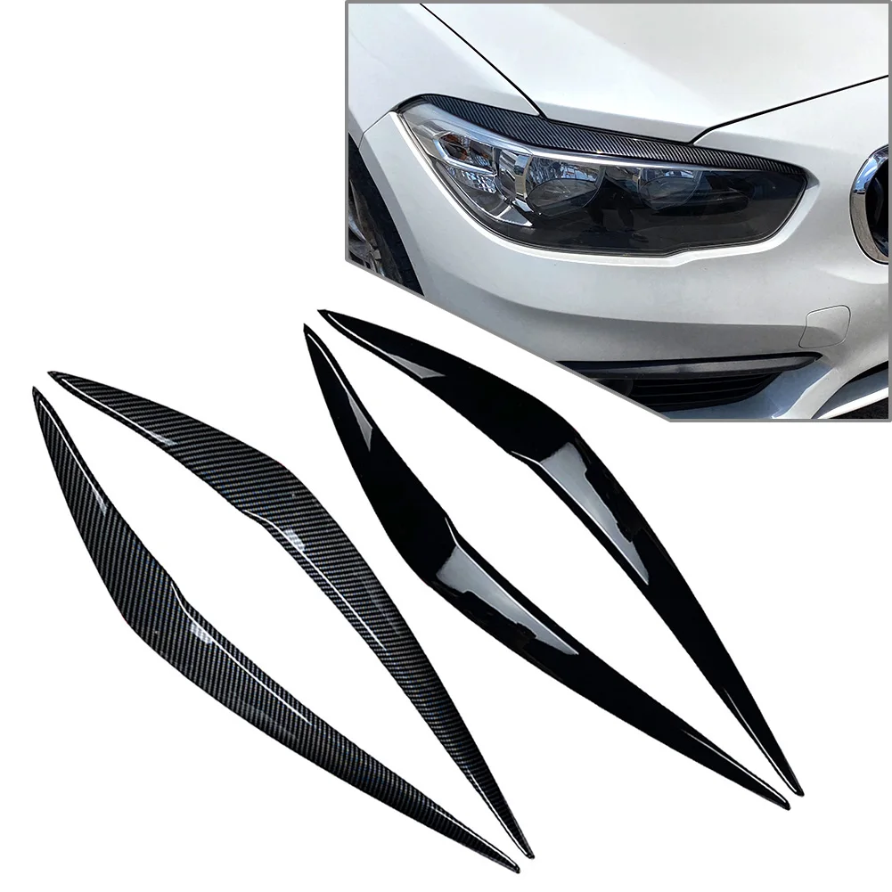 1Pair Car Front Headlight Eyebrow Eyelid Cover Accessories For BMW 1 Series F20 Late 118i 120i 2015 2016 2017 2018 2019