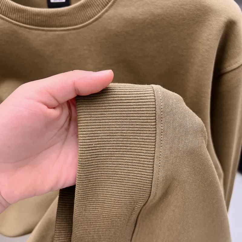Hochwertiges Sportshirt mit Rundhalsausschnitt, Herrenmode, Luxusmarke, lässiges Golfshirt mit Buchstabenstickerei, bequemes Langarm-T-Shirt – Detail 29