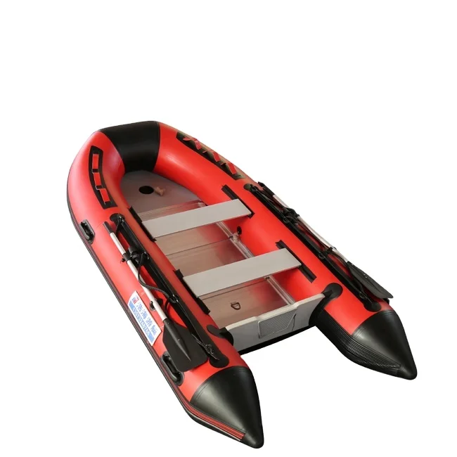 High Quality 3.3m Aluminum Rowing Boat Flat Bottom Boats Folding Boats For Sale