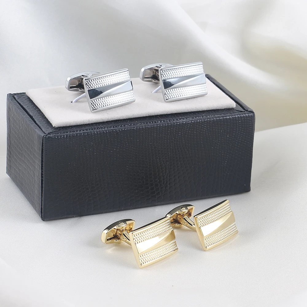 أزياء الرجل مادة النحاس أزرار أكمام قميص للرجال الفاخرة ضيوف الزفاف هدايا الأزياء والمجوهرات الرجال الأصفاد #2