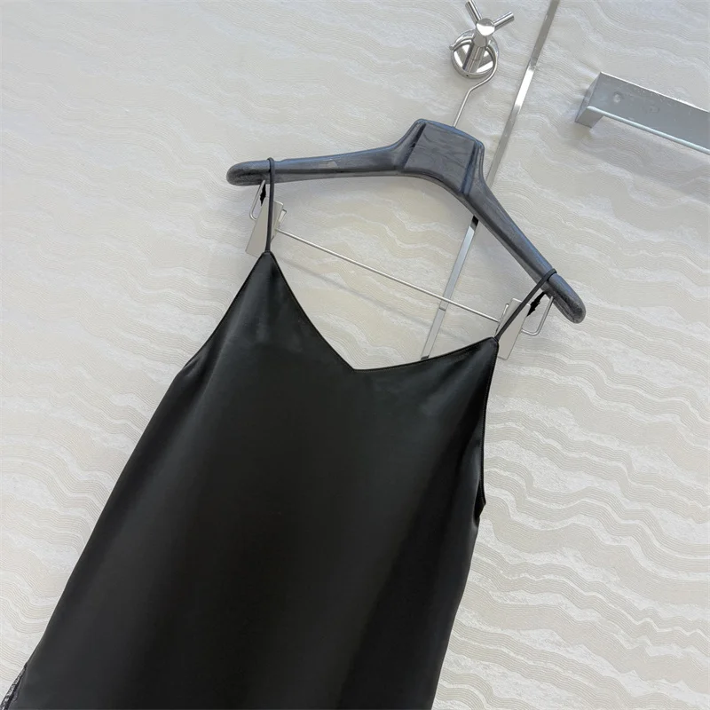 Immagine 4: Abito da donna nuovo in pizzo patchwork, mini abito estivo 2026 con bretelle, vestito corto senza maniche slim fit, sexy abito da festa scollato sulla schiena