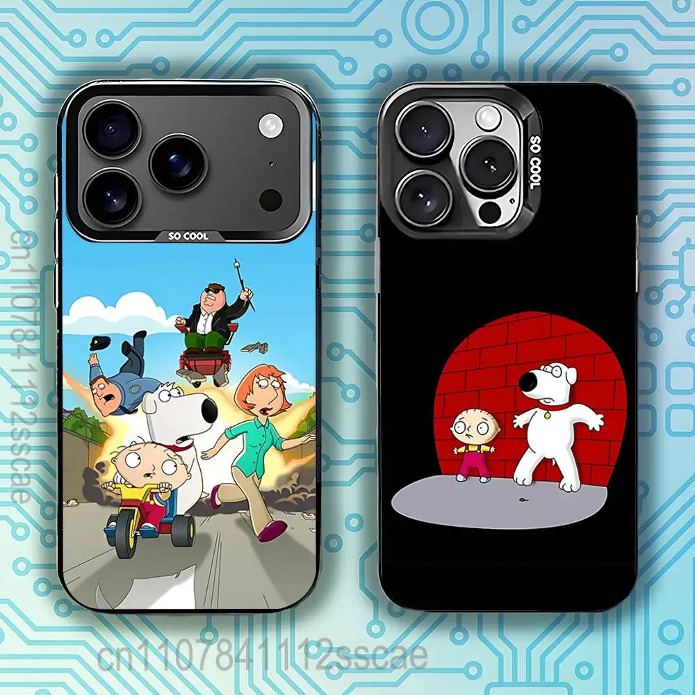 

F-Family Funny Guy Phone Case For iPhone 17,16,15,14,13,12,11,Pro,Max,Plus,E,Air,Mini Black IMD Cover