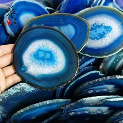 Agate Slice Gems Crafts Stone Onyx Pad Coaster Cup Mug Glass Hot Beverage Holder Pad Mat Decorative Plate