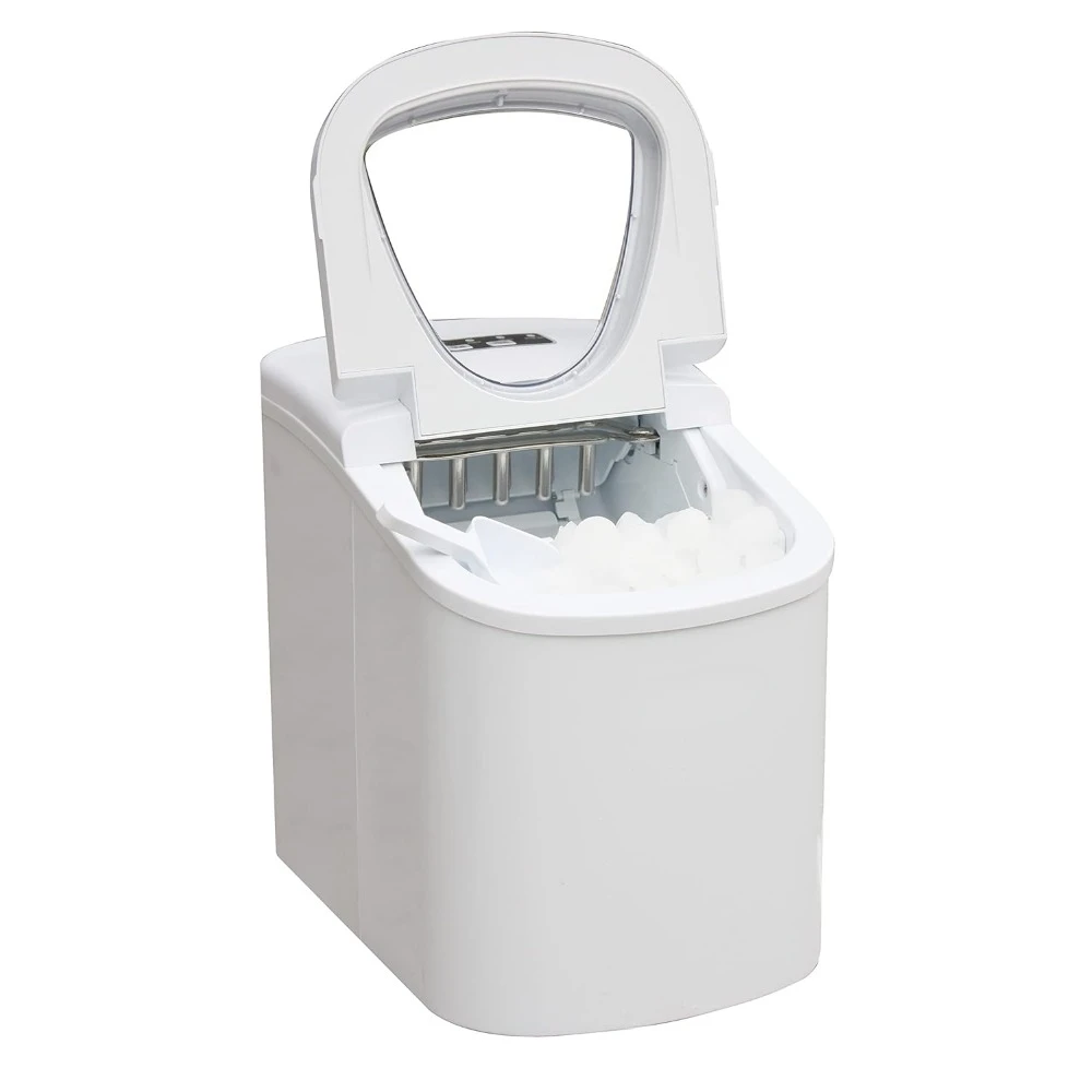 Machine portative de EFIC108-WHITE de dessus de seau, autoportant, glace de 26LB par jour, blanc