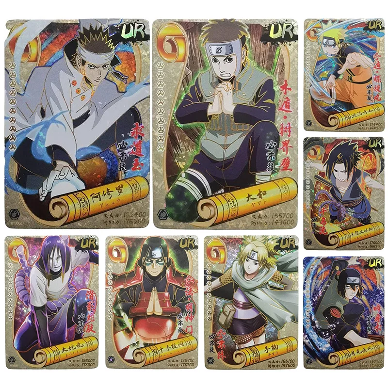 

Anime NARUTO Rare UR Refraction Foil Ashura Yamato Senju Hashirama Temari Toys for boys Collectible Cards Birthday Present