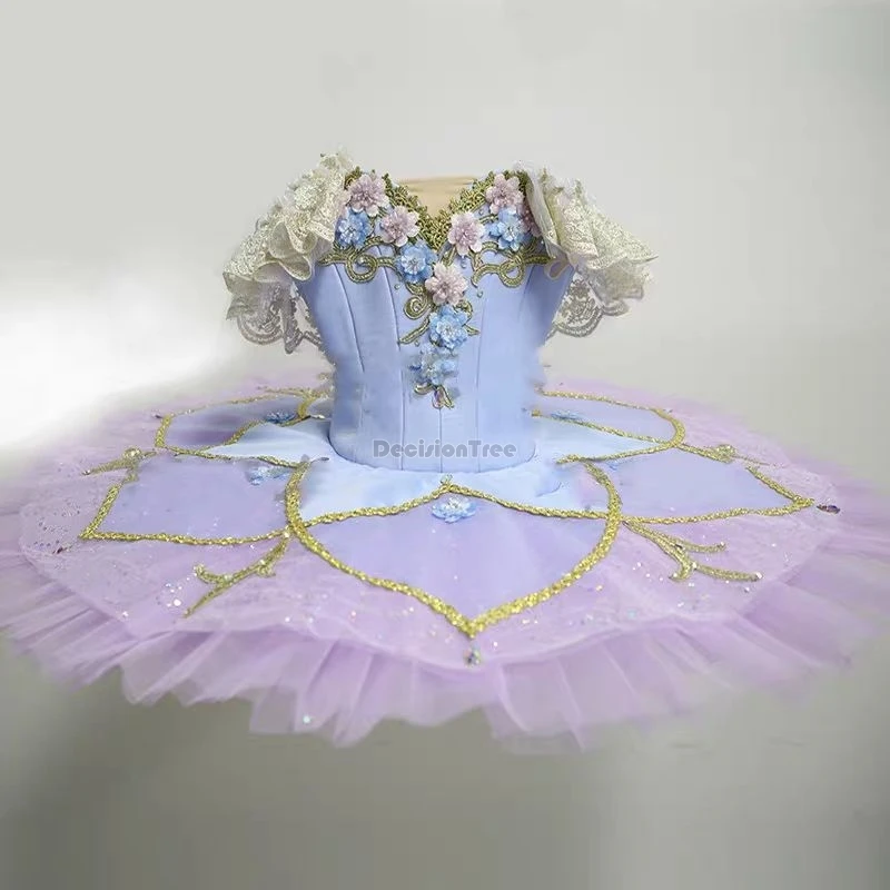 2025 falda tutú vestido de placa actuación de ballet para niños adultos vestido de princesa de gasa actuación competencia vestido de baile de ballet