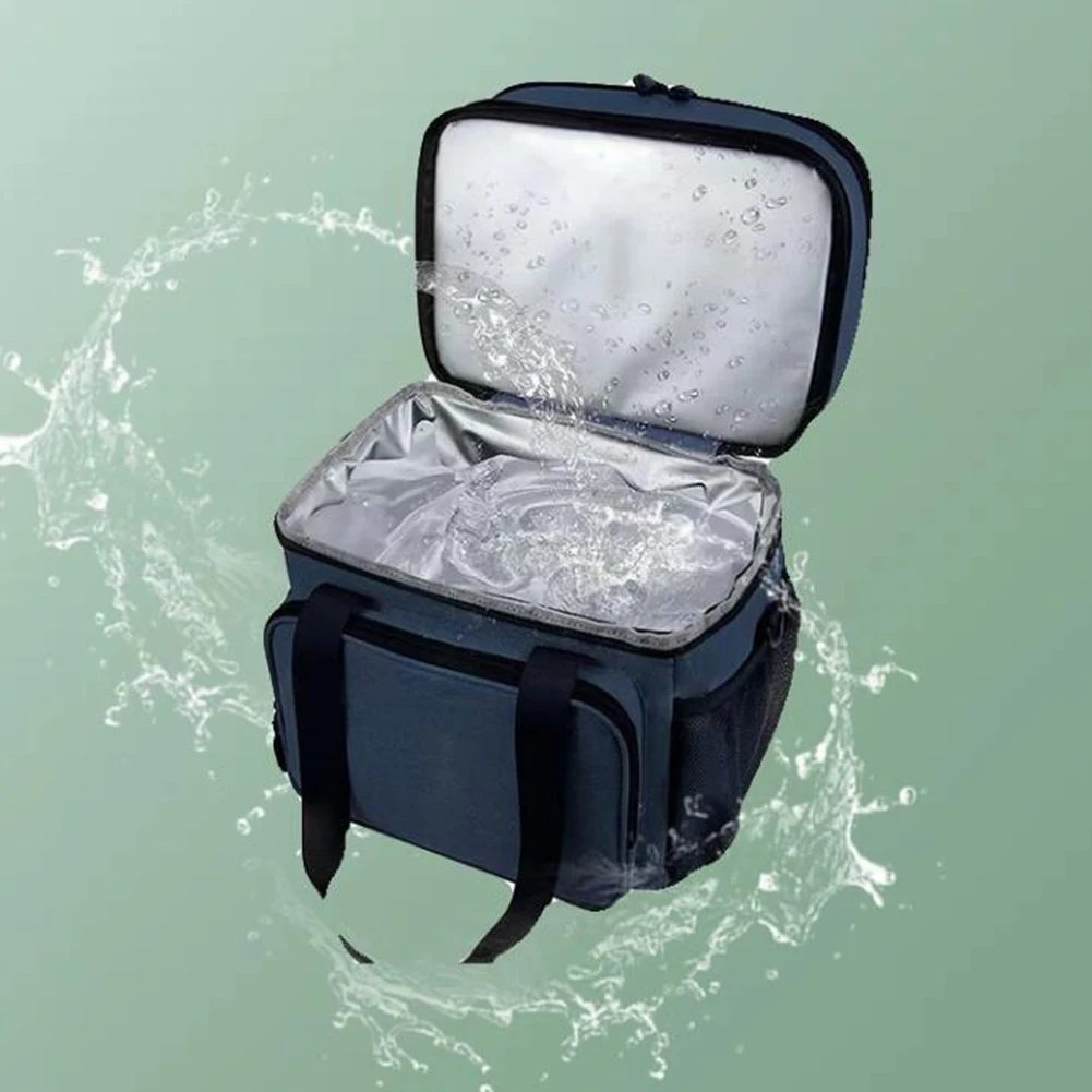 더블 레이어 도시락 가방 대용량 두꺼운 도시락 가방 방수 휴대용 보관 가방 여행 피크닉 캠핑 가방