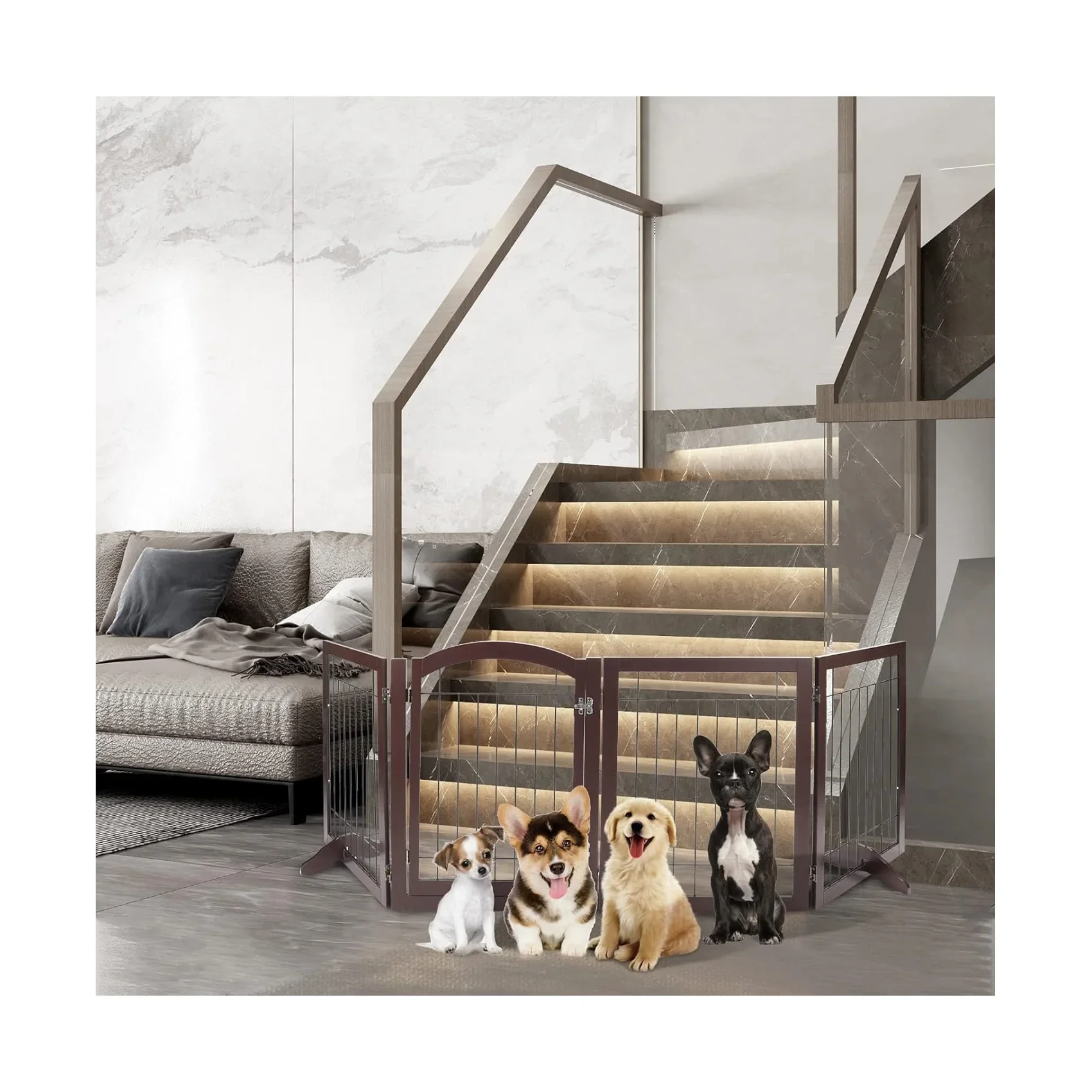 

Factory Wholesale High Quality Large Dog Playpen Dog Barrier Gate Playpen For Dogs With 4 Panels