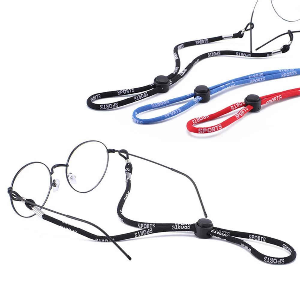 2pcs Eyewear Eyeglasses Sports Glasses Holder Anti Slip Cord Chain String Black Blue Red C073