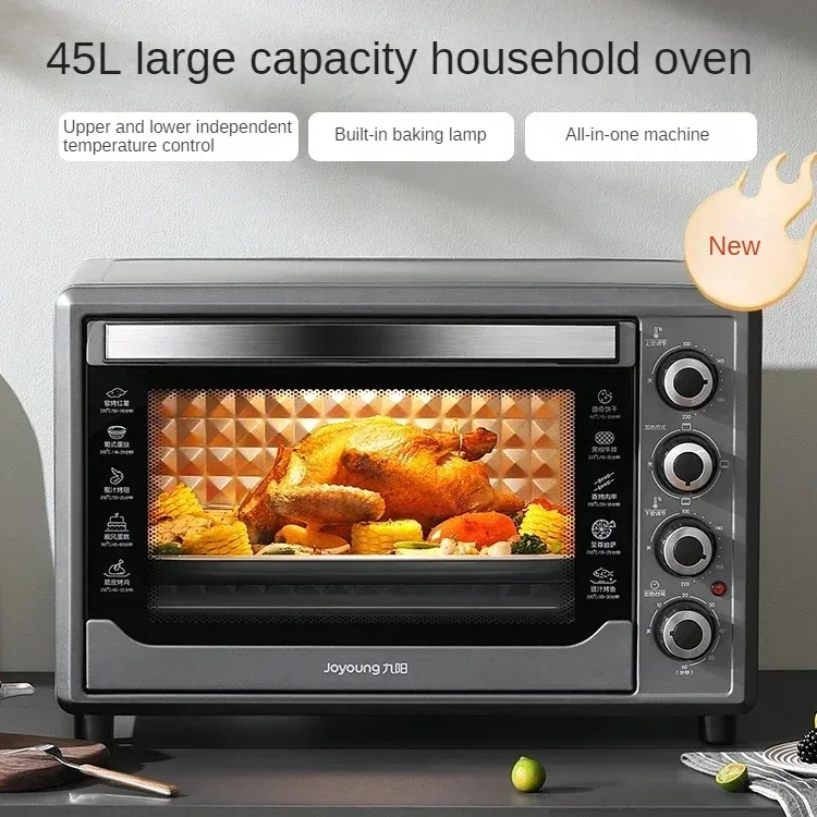 Electric oven household multifunctional kitchen baking oven 45 liters large capacity oven independent temperature control oven