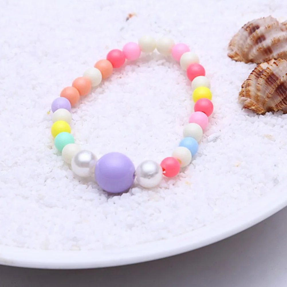 

12Pcs Acrylic Necklace Bracelet Set Kids Jewelry Elastic String Colorful Design Party Favor Children Jewelry Party Favor