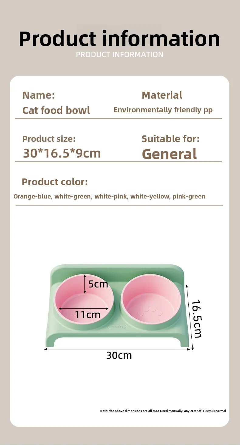 Höhenverstellbarer Doppel-Futternapf für Hunde & Katzen, Erhöhtes Futter- & Wassernapf-Set, Ergonomisches Nackenschutz-Fütterungszubehör – Detail 8