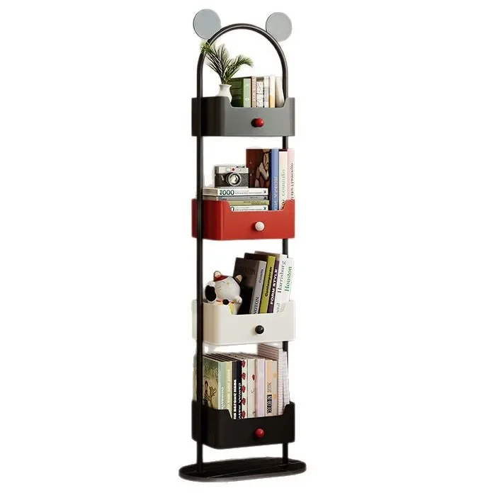 Household floor-to-ceiling multi-layer bookshelves, wrought iron shelves, corner lockers, storage display cabinets