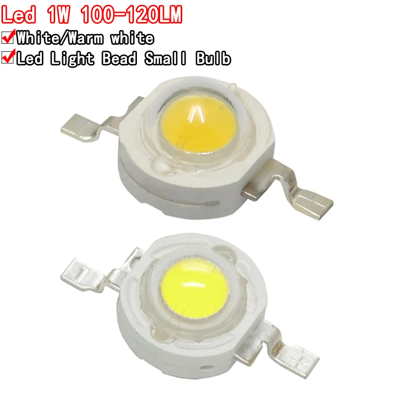 10PCS led 1W White 100-120LM LED Bulb IC SMD Lamp Light Daylight warm white High Power 1W LED Lamp bead