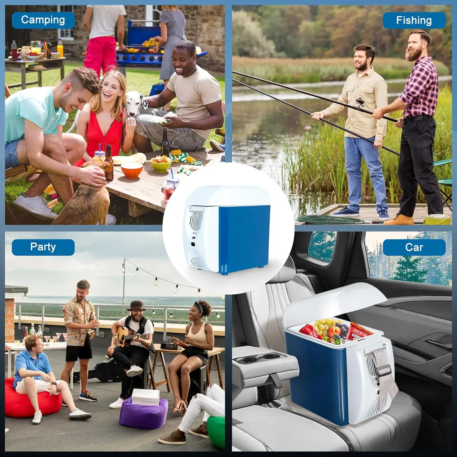 12 فولت 7.5 لتر مبرد حراري محمول للسيارة، RV، التخييم #4