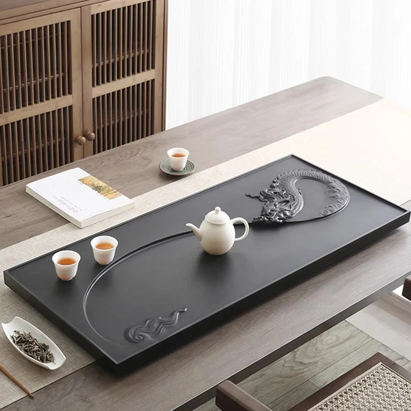Office Marble Tea Tray Chinese Table Office Valet Tea Tray Pot Plate Luxury Trinket Irregular Hospitality Bandejas Home Products