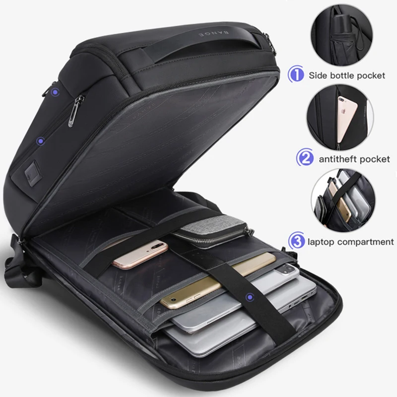 business backpack 17 laptop waterproof antitheft travelling bag Anti Theft Inch USB Charging Tr Featuring a lock 17 Inch Laptop Anti-theft Backpacks