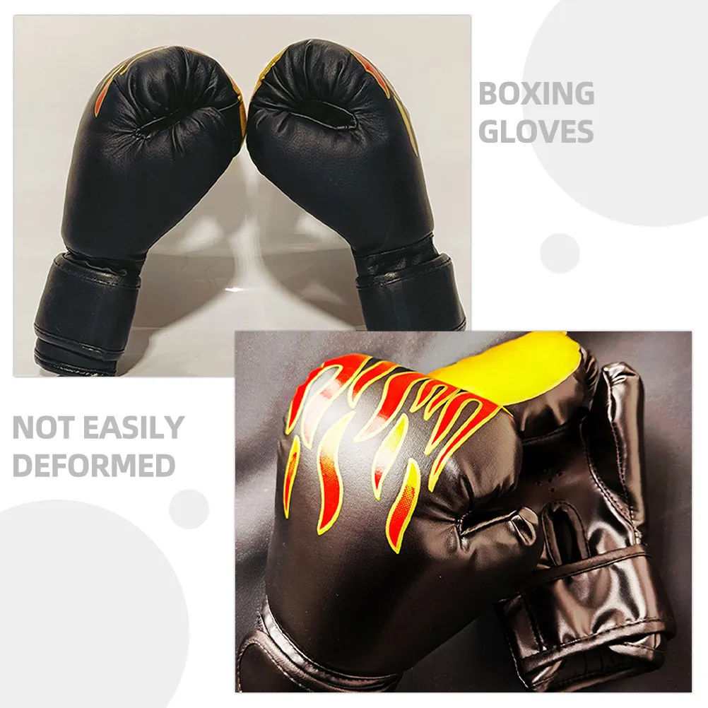 

2Pairs Children Boxing Gloves PU Material Widened Wrist Wrap Adjustable Shock Absorption Sparring Gloves for Training Practice