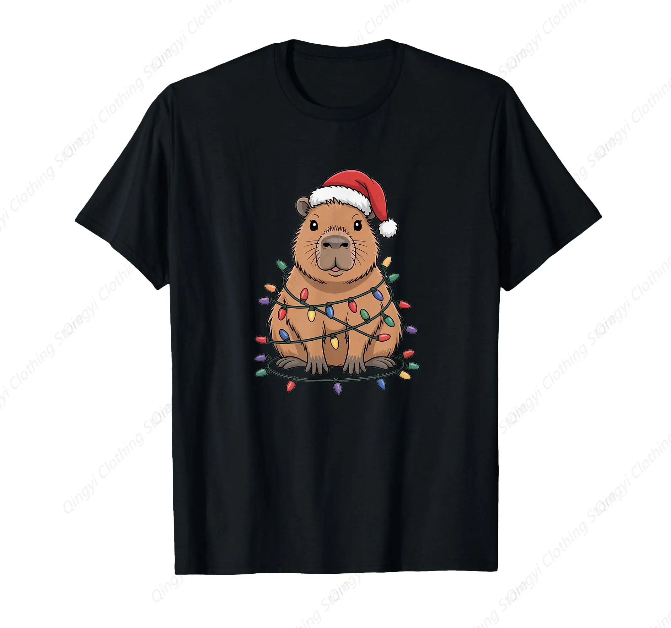 

Funny Christmas Capybara Cute Cartoon Desing T-Shirt