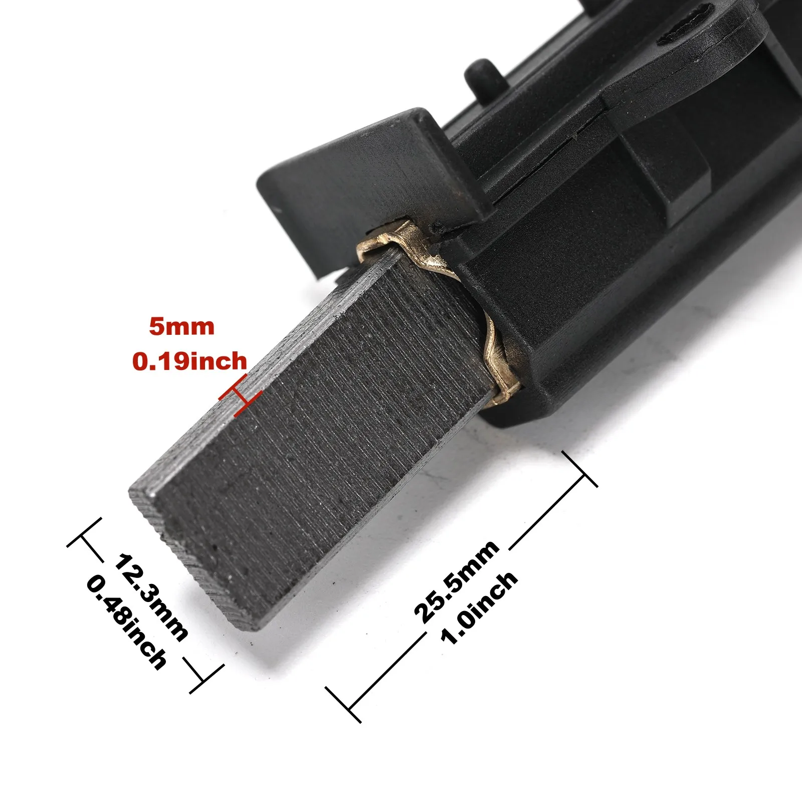 Imagem -03 - Suporte de Escova de Carbono para Máquina de Lavar Compatível com Beko Wm5100swm5100w Wm5100w 255x123x5 mm 371201205371201201 371201202 Pcs