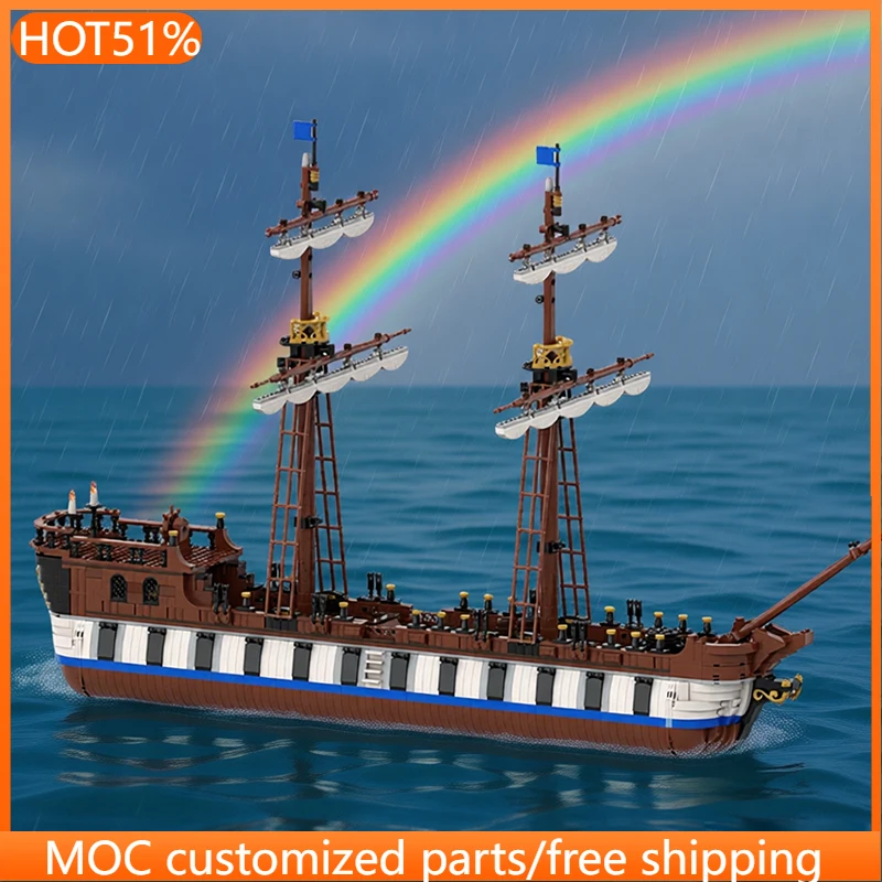 2423 PCS Customize Merchant Ship MOC Customize Modular Building Block Popular Creative Design Educational DIY Festival Toy Gift
