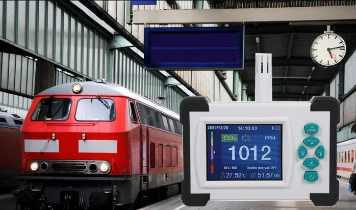 Lcd Display Luchtkwaliteit Monitor Meet Co2 Pm2.5 Formaldehyde Lucht Monitor Draagbare Luchtkwaliteit Meter