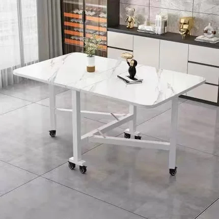 *Popular in Europe Portable and Easy to Carry White Rectangular Traditional Modern Iron Outdoor Picnic Folding Table